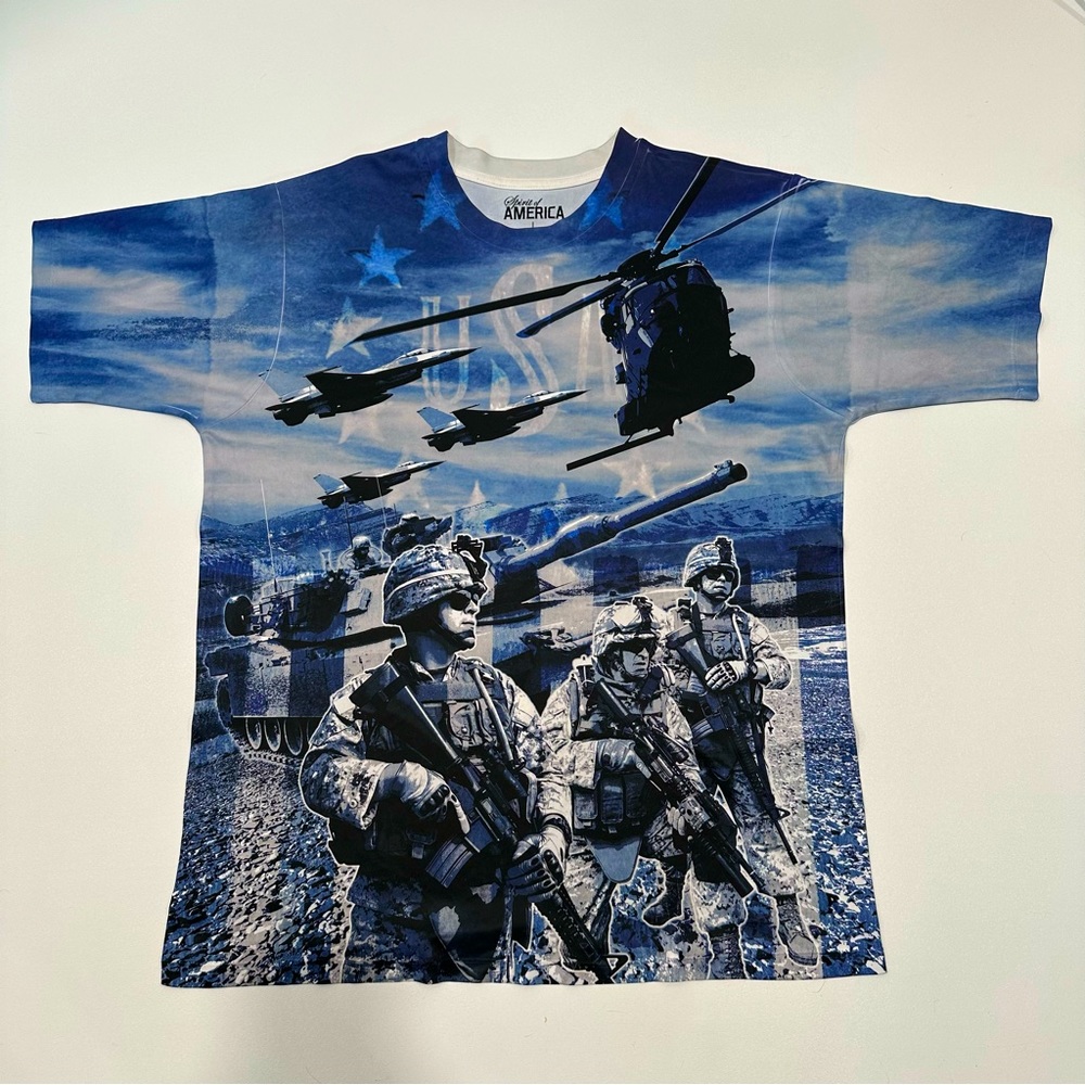 USA Spirit of America Military Combat Athletic Style Short Sleeve Tee Men’s Sz M